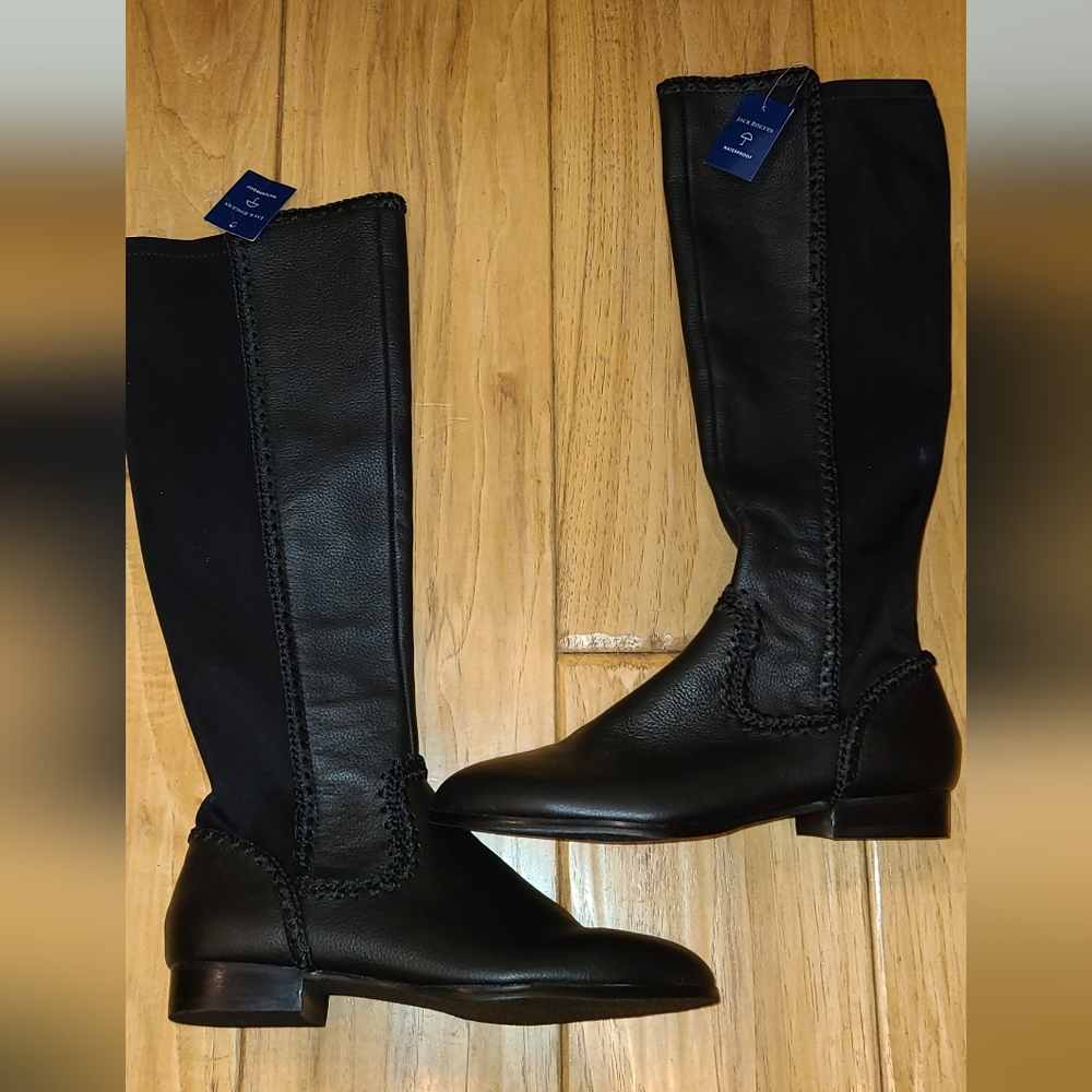 NEW Jack Rogers Designer Leather Knee High Riding Boots 6